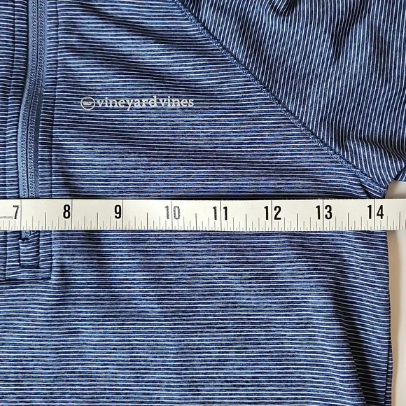 Vineyard Vines Sankaty Blue Striped Quarter-Zip SZ S Boys - Picture 7 of 8